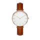 High End Ladies Watches Leather Strap Big Face PVD Coating Color