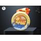 Dragon Boat Competiton 3D Relief Medal With Colors Painting