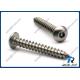 18-8/316 Stainless Steel Button Head Pin-in Hex Tamper Proof Self Tapping Screws