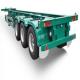 SINOTRUK HOWO 3 4 Axles 20 40 FT Skeleton Semi Trailer With Container Lock  High Strength Steel For Excavator Transport