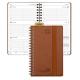 Spiral Softcover ECO Friendly Academic Planner Brown Elastic Closure