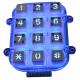 Small Die Casting Metal Keypad Dot Matrix With 12 Keys , Blacklight