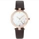 Casual Jewelry Womens Fashion Watch , MOP Dial Genuine Leather Band Watch