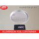 HVPC Round Foil Roasting Trays Disposable , Aluminum Turkey Pan 700ml Volume