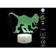 Dinosaur Toys 3d Illusion Table Lamp / 3d Led Colour Changing Lamp For Boyes