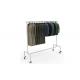 Round Tube Movable Garment Display Stand Chrome Surface Light Duty Simple Style