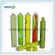 Printed Empty aluminum tubes with different shape and different color cap, M11 screw