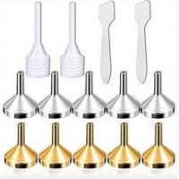 Gold / Silver Perfume Funnel , Small Aluminum Funnel For Atomiser Bottle
