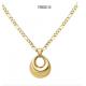 Ins Style Retro Drop Pendant Necklace Daily Torque Stainless Gold Necklace