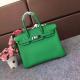 high quality full hand made 30cm 35cm green calfskin designer handbags leather handbags famous brand handbags