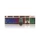 Waterproof Computer Hardware Devices , Suspended Colorful LED Light USB Gaming Keyboard