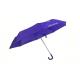 Waterproof Manual 3 Fold Umbrella , Fold Up Umbrella Pongee PU J Handle