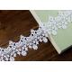 Floral Embroidered Chemical Poly Milk Lace Ribbon Trim Water Soluble Azo Free