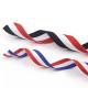 IMKGIFT  factory supplier in custom ribbon , neckstrap , lanyard ,blue/whie/red ribbon , medal ribbon in red white black