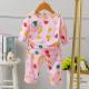 95% Cotton Matching Childrens Pjs Top And Trousers Set 50cm 54cm Bust Skin Friendly