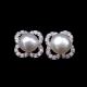 Korean Women Jewelry 925 Sterling Silver Stud Earrings / Natural Cultured Freshwater Pearl Earrings