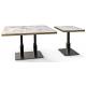 Plat Board Square Column Metal Table Legs Sandy Texture Square / Rectangle Base