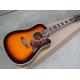 Factory custom 41 tobacco sunburst j45 acoustic guitar with Rosewood fingerboard,White binding,Can add fishman pickups