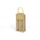 Bottles Jute Packaging Bags Bamboo Handles PVC Transparent Washable Odorless