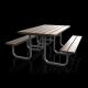 Rectangular Outdoor Table Benches With Hot Dip Galvanized Powder Coated