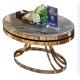 stone top Brass  stainless steel metal side table/End table/coffee table/C table, hotel furniture,casegoodsTA-0087
