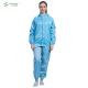 ESD antistatic reusable jacket and pants blue color with hood for class 1000 or higher cleanroom