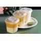 Plastic Disposable Ice Cream Cups Square Mousse Dessert Box 260ml