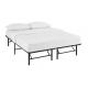 Portable Queen Size Metal Platform Bed Frame Fold Twin Xl Under Bed for Apartment Living