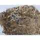 Chainmail Metal Mesh Curtain Silver Sequins SGS Cloth Material Plain Weave