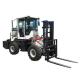Outdoor Off Road Fork Truck Manufacturers Yellow Red White Color