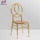 Luxury Round Backrest Gold Wedding Chiavari Chair For Banquet