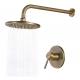 Hand Showers Lizhen-Hwa.Vic Wall Mount Shower Faucet Set Combo Set with Antique Brass