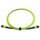 Lemon Green MPO MTP Cable Custom Length Multimode Fiber Optic OM5 Patch Cord