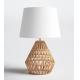 Porclain Simple Modern Table Lamp With String Wrapped Base