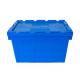 Customized Logo Plastic Stackable Moving Crate with Attached Lid