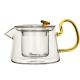 Elegant Clear Glass Teapot Blooming Style Hammered For Family Life / Office