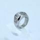 Fashion 316L Stainless Steel Casting Clay CZ Stones Ring LRX437