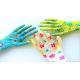 No Slip Women'S Work Garden Gloves Knitted Wrist Flower Printed CE Approved