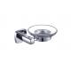 Glass Bathroom Accessories Chrome OEM Brass Base Square Brass Soap Dish Holder