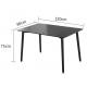 Wooden Dining Center Coffee Table Metal Frame And Leg With Adjustment Foot