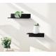 Black Floating Shelves Bathroom Shelves Bracket Wall Mounted, 16 Small Metal Display Shelves Bracket