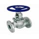 Hand Wheel Manual Flanged DIN Globe Valve Angle Type For Shipboard / Steam