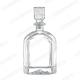 Beverage Heavy Base Glass Bottle With Wood Cork For Vodka Gin Coffee Sauce Juice
