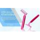 Smooth Close Shave Triple Blade Razor With Soft Rubber And Plastic Handle