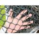 Black Plastic Chain Link Mesh Fence With Carbon Steel Wire Material 0.9m - 2.1m Height