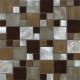 Deep brown blend metal mosaic tile puzzle pattern for internal use