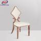 Stainless Steel Banquet Wedding Chair Rose Gold Diamond Back Hotel