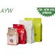 Glossy / Matte Reclosable Flat Bottom Plastic Bags With Transparent Tea Pot Window