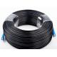 Black LSZH/PVC Jacket 4 Core Single Mode GJYXCH Optical Fiber Cable Long Distance FTTH Drop Cable