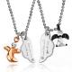 New Fashion Tagor Jewelry 316L Stainless Steel couple Pendant Necklace TYGN154